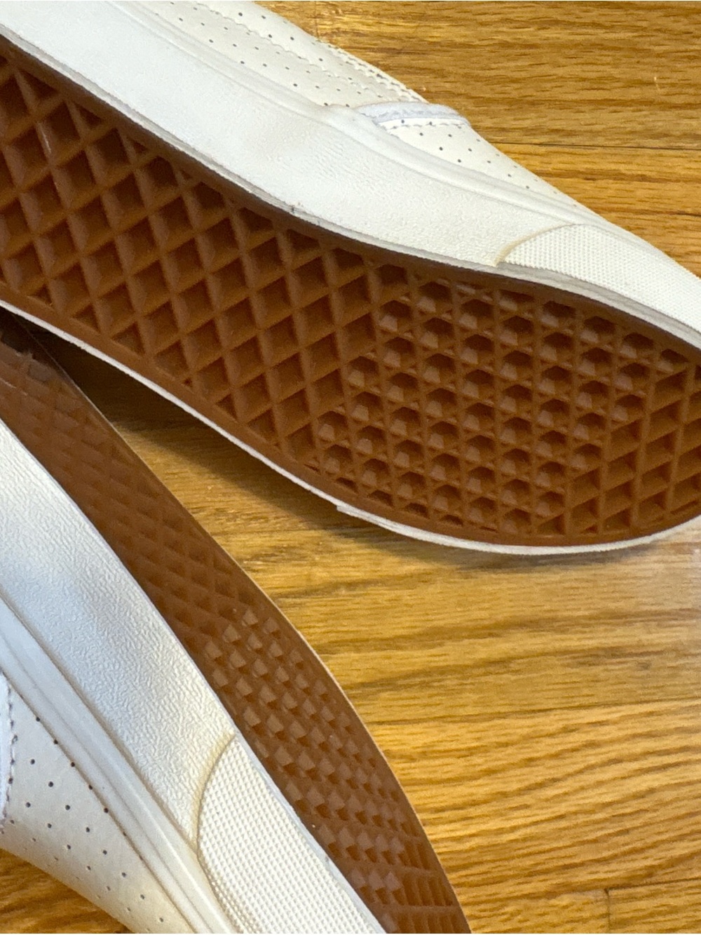Vans White Perforated Slip-On Sneakers - Picture 3 of 4